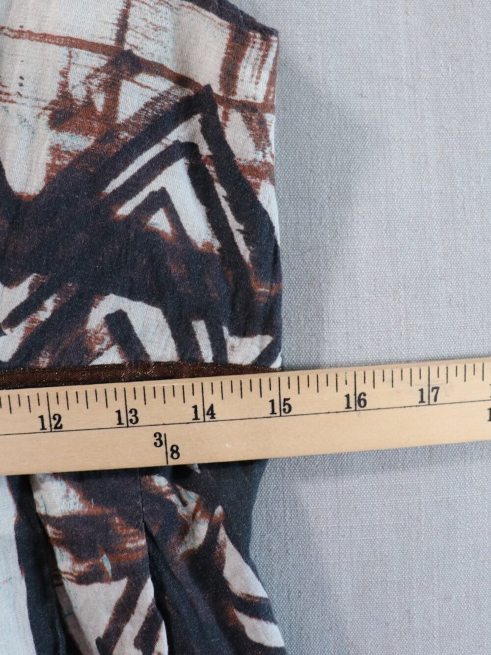 Peruvian Connection Batik Midi Dress Size 6 (Fits like 4/5) Black Brown Cotton - Picture 16 of 16
